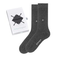 Burlington Herren Socken, 2er Pack - Geschenk-Box "Basic Gift Box" - Uni 2-Pack, Baumwolle, One Size Grau 40-46