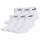 adidas Unisex Quarter Socks, 3-pack - Linear Cushioned Ankle, logo, padded, solid color White-43-45