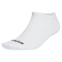 adidas Unisex Sneaker Socks, 3-Pack - Thin Linear Low-Cut, Rhin Socks, Logo, Solid Color Black/Grey/White-37-39