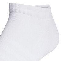 adidas Unisex Sneaker Socks, 6-pack - Cushioned Low-Cut, Logo, Padded, Solid Color White 46-48
