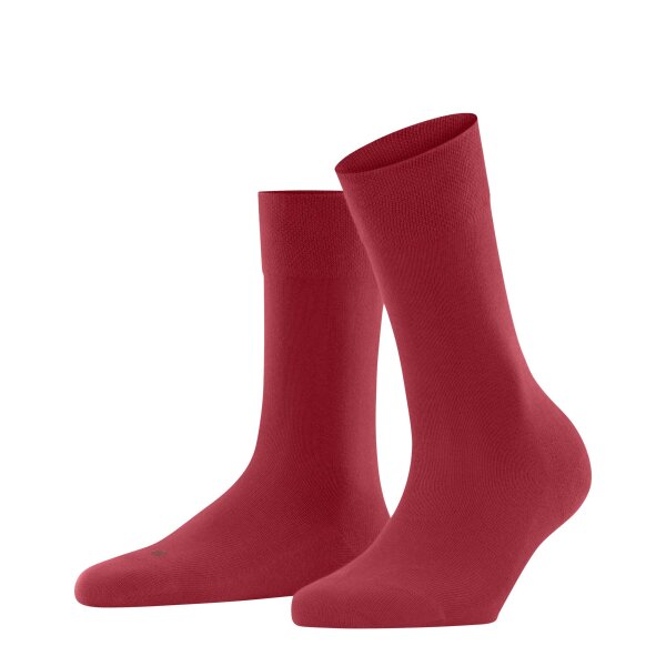 FALKE Damen Socken - Sensitive London, Kurzsocken, einfarbig  Rot 39-42