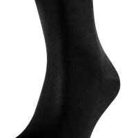 FALKE Herren Socken Multipack - Tiago, Strümpfe, Baumwolle, Logo, lang, einfarbig Schwarz 43-44 2er Pack (2x1P)