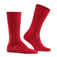 FALKE Mens Socks - Tiago, Socks, Cotton, Logo, long, solid color Red 43-44