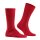 FALKE Mens Socks - Tiago, Socks, Cotton, Logo, long, solid color Red 43-44