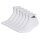 adidas Unisex Quarter Socken, 6er Pack - Cushioned Sportswear Ankle, Logo, gepolstert, einfarbig  Weiß 37-39