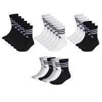 adidas Unisex Socks, 6-pack - 3-Stripes Cushioned Crew, Logo, Stripe, Cushioned