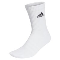 adidas Unisex Socken, 6er Pack - Cushioned Crew, Logo, gepolstert, einfarbig  Weiß 46-48