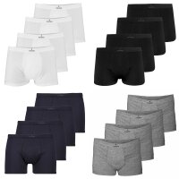 RAGMAN Herren Boxershorts, 4er Pack - Unterwäsche, Unterhose, Baumwollmischung, Logo, einfarbig