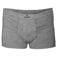 RAGMAN Herren Boxershorts, 4er Pack - Unterwäsche, Unterhose, Baumwollmischung, Logo, einfarbig Grau S