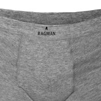 RAGMAN Herren Boxershorts, 4er Pack - Unterwäsche, Unterhose, Baumwollmischung, Logo, einfarbig Grau S
