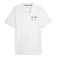PUMA mens polo shirt - motorsport, BMW MMS ESS POLO, cotton, short, unicoloured White S (Small)
