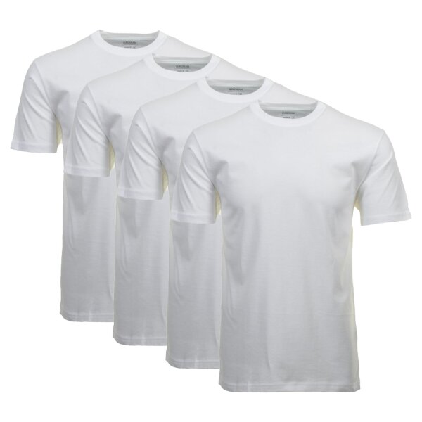 RAGMAN Mens T-Shirt 2-pack - 1/2 sleeve, undershirt, round neck White S (Small)