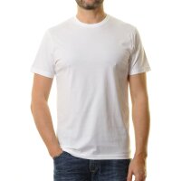 RAGMAN Herren T-Shirt 4er Pack - 1/2 Arm, Unterhemd, Rundhals Weiß S