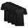 RAGMAN Herren T-Shirt 4er Pack - 1/2 Arm, Unterhemd, Rundhals Schwarz M
