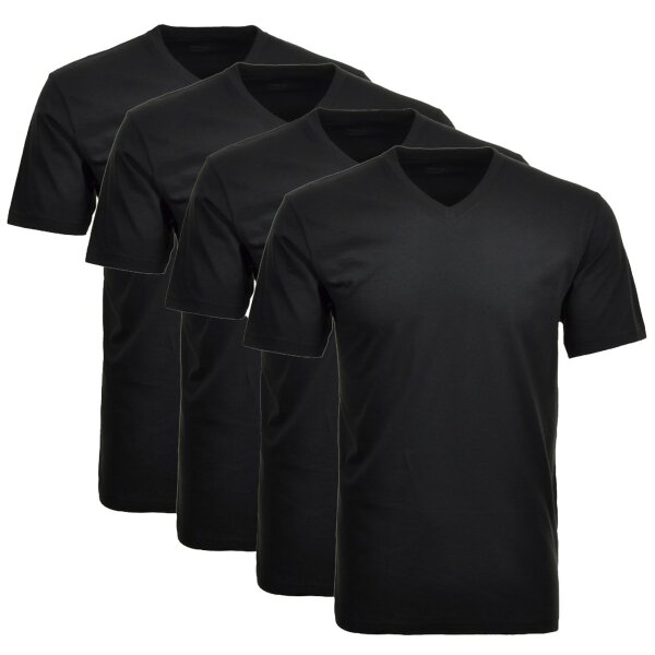 RAGMAN Mens T-Shirt 2-pack - 1/2 sleeve, undershirt, V-Neck Black XL (X-Large)