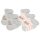 Steiff Baby Unisex Socken, 4er Pack - Bio-Baumwolle, Teddy-Motiv, uni/gestreift Rosa 17-18