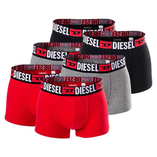 DIESEL Mens Boxershorts - UMBX-DAMIENTHREEPACK, Trunks, 3 Pack Grey/black/red S (Small)