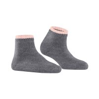 FALKE Damen Sneaker-Socken - Cosy Plush, Bündchen,wärmend, kurz Hellgrau/Rosa 35-38