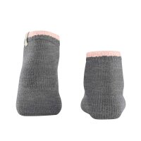 FALKE ladies sneaker socks - Cosy Plush, cuff, warm, short Light grey/Pink 35-38