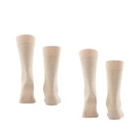 FALKE mens socks, 2-pack - Happy, short socks, cotton White 39-42 (UK 5,5-8)