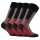 Rohner Basic Unisex Trekking Socken, 4er Pack - Basic Outdoor Socks, Sportsocken Rot 43-46