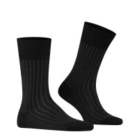 FALKE Mens Socks - Shadow, socks, cotton, logo, long, unicoloured Black/Grey 45-46