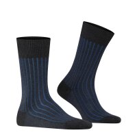 FALKE Mens Socks - Shadow, socks, cotton, logo, long, unicoloured Grey/Blue 43-44