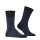 FALKE Mens Socks - Shadow, socks, cotton, logo, long, unicoloured Grey/Blue 43-44