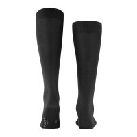 FALKE Herren Kniestrümpfe Multipack - Tiago, Socken, Bio-Baumwolle, Logo, lang, einfarbig Anthrazit 41-42 2er Pack (2x1P)