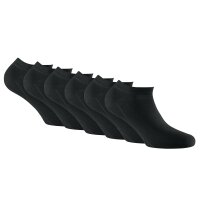 Rohner Basic Unisex Sneaker Socken, 6er Pack - Invisible Sneakers Schwarz 35-38 (2.5-5 UK)