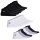 LACOSTE Unisex Sneaker Socks, 3-pack - Cotton Blend, Solid Color, Logo
