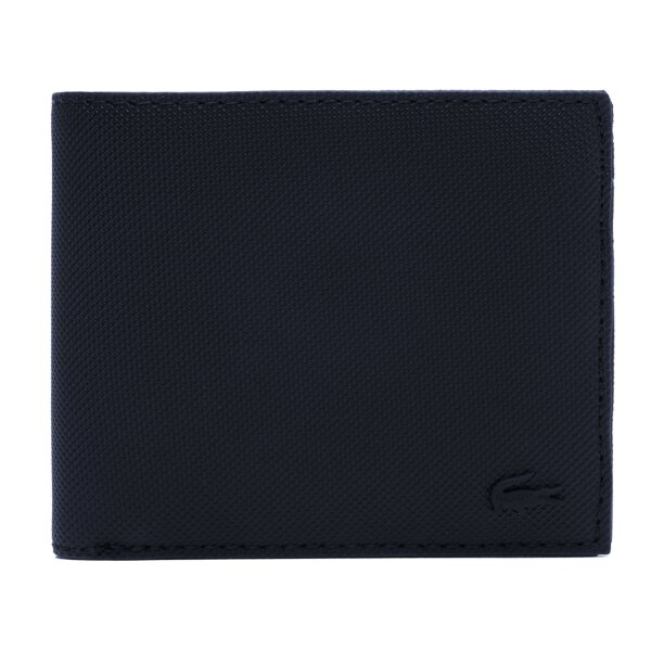 LACOSTE Mens Wallet - M Billfold Coin, Faux Leather, 9.5x12x2.5cm (HxLxW) Blue