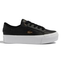 LACOSTE Damen Sneaker - ZIANE PLATFORM, Turnschuhe, Plateau-Sohle, Echt Leder Schwarz EUR 41