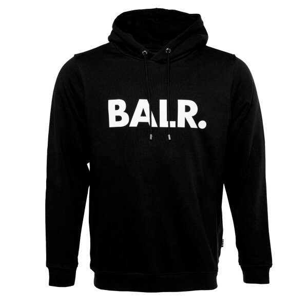 BALR. Mens Hoodie - Brand Straight Hoodie, Hood, Logo, Cotton Blend