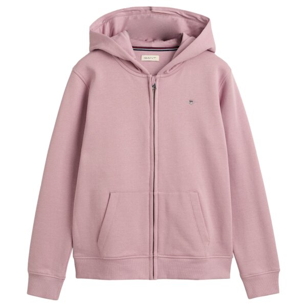 GANT Kinder Sweatjacke - SHIELD FULL ZIP HOODIE, Kapuze, Reißverschluss, Baumwolle