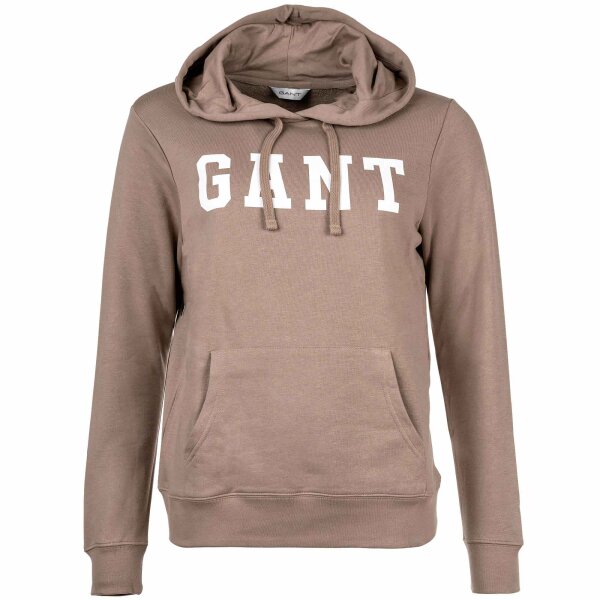 GANT Ladies Sweatshirt - REGULAR SHIELD HOODIE, Hooded Sweater, Logo Beige XS (X-Small)