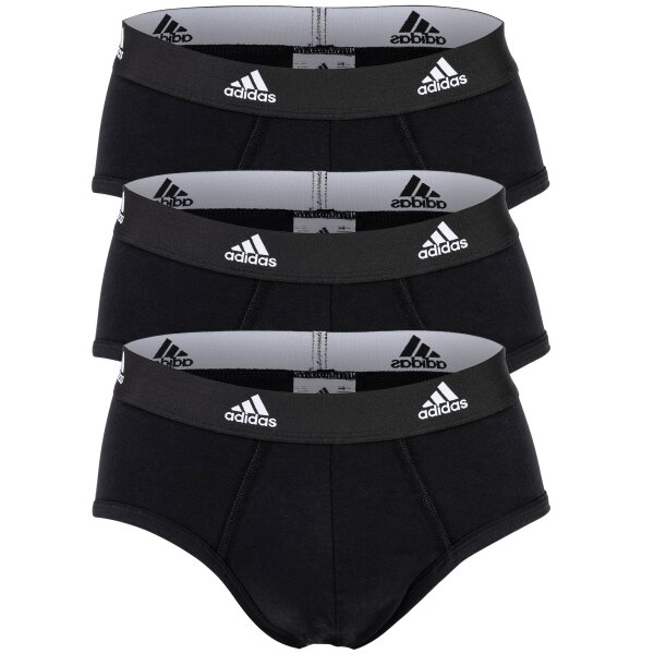 adidas Herren Slip, Multipack - Briefs, Active Flex Cotton, Logo, einfarbig