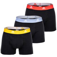 adidas Mens Boxer Shorts, 3-Pack - Trunks, Active Flex Cotton, Logo, plain