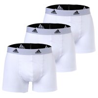 adidas Mens Boxer Shorts, 3-Pack - Trunks, Active Flex Cotton, Logo, plain