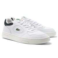 LACOSTE Mens Sneaker - Court Cage, Sneakers, Genuine Leather White/Green EUR 44 (9.5 UK)