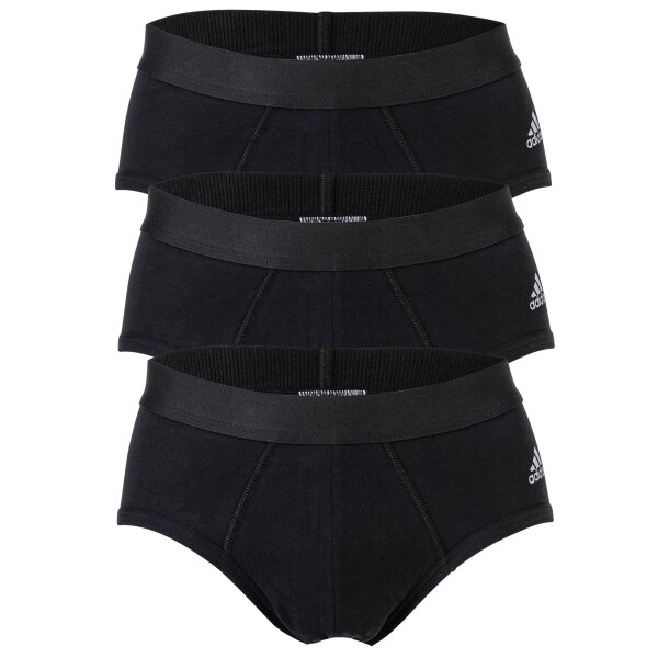 adidas Herren Slip, Multipack - Briefs, Active Flex Cotton, Logo, 3 Streifen, uni