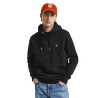 GANT Mens Hoodie - REGULAR SHIELD HOODIE, hooded sweatshirt, cotton mix Black S (Small)