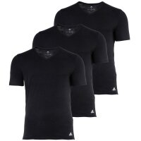 adidas mens t-shirt, 3-pack - Active Core Cotton, V-neck, plain Black S (Small)