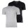 adidas mens T-shirt, 2-pack - Active Flex Cotton, V-neck, plain Black S (Small)