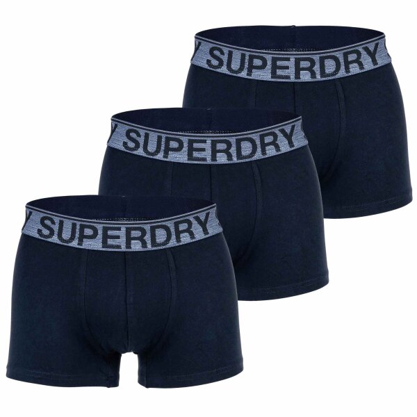 Superdry Mens Boxer Shorts, 3-pack - TRUNK TRIPLE PACK, Logo Waistband, Organic Cotton