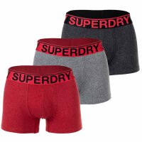 Superdry Herren Boxershorts, 3er Pack - TRUNK TRIPLE PACK, Logobund, Organic Cotton