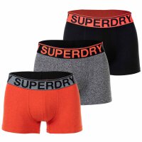Superdry Herren Boxershorts, 3er Pack - TRUNK TRIPLE PACK, Logobund, Organic Cotton