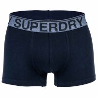 Superdry Mens Boxer Shorts, 3-pack - TRUNK TRIPLE PACK, Logo Waistband, Organic Cotton Dark blue S (Small)