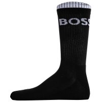 BOSS Herren Socken, 6er Pack - QS Stripe, kurze Länge, Logo, Baumwoll-Mix Schwarz 39-42