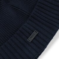 BOSS Herren Mütze, Schurwolle - Fati, Beanie, Rippstrick, One Size, einfarbig Blau
